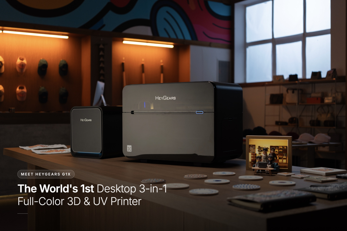 Meet HeyGears G1X: The World’s 1st Desktop 3-in-1 Full-Color 3D & UV Printer