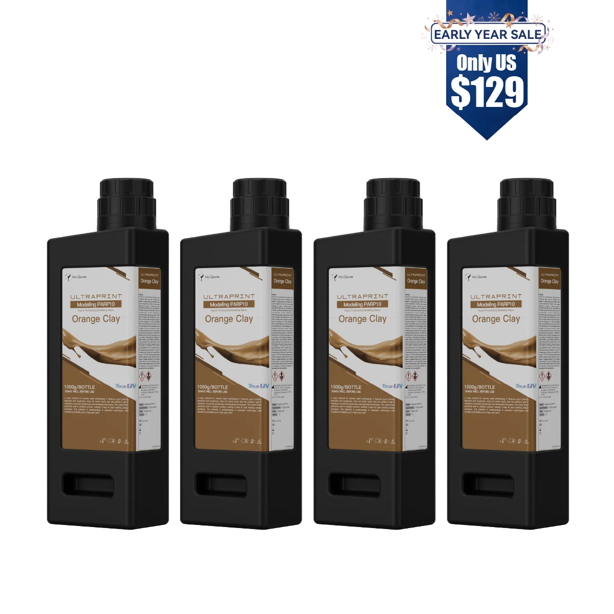 UltraPrint-Modeling 4KG PARP10 Rapid Prototyping Modeling Resin (Orange Clay)