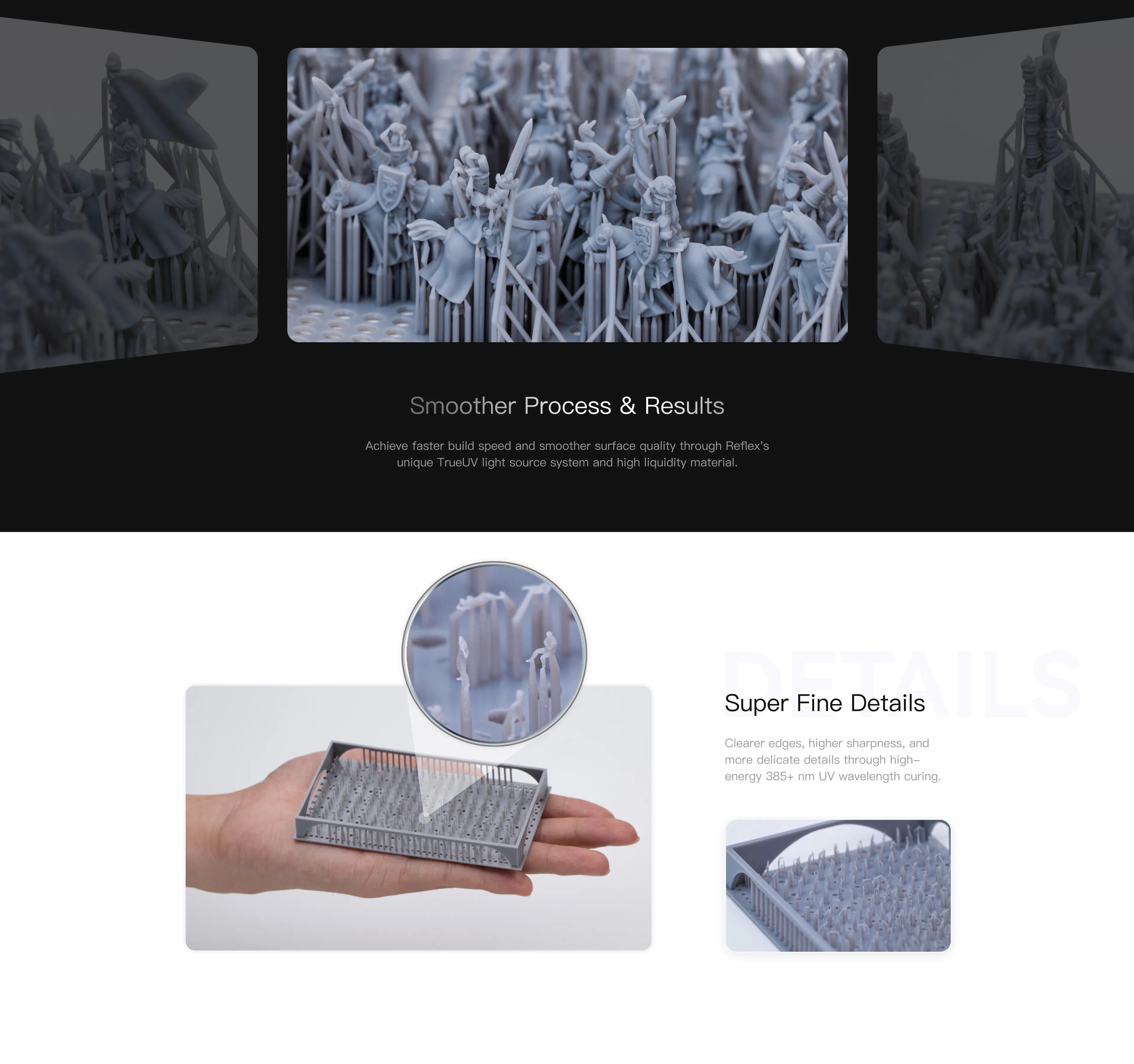 HeyGears resin 3D printed part using PAP10 resin with smooth surface and fine details