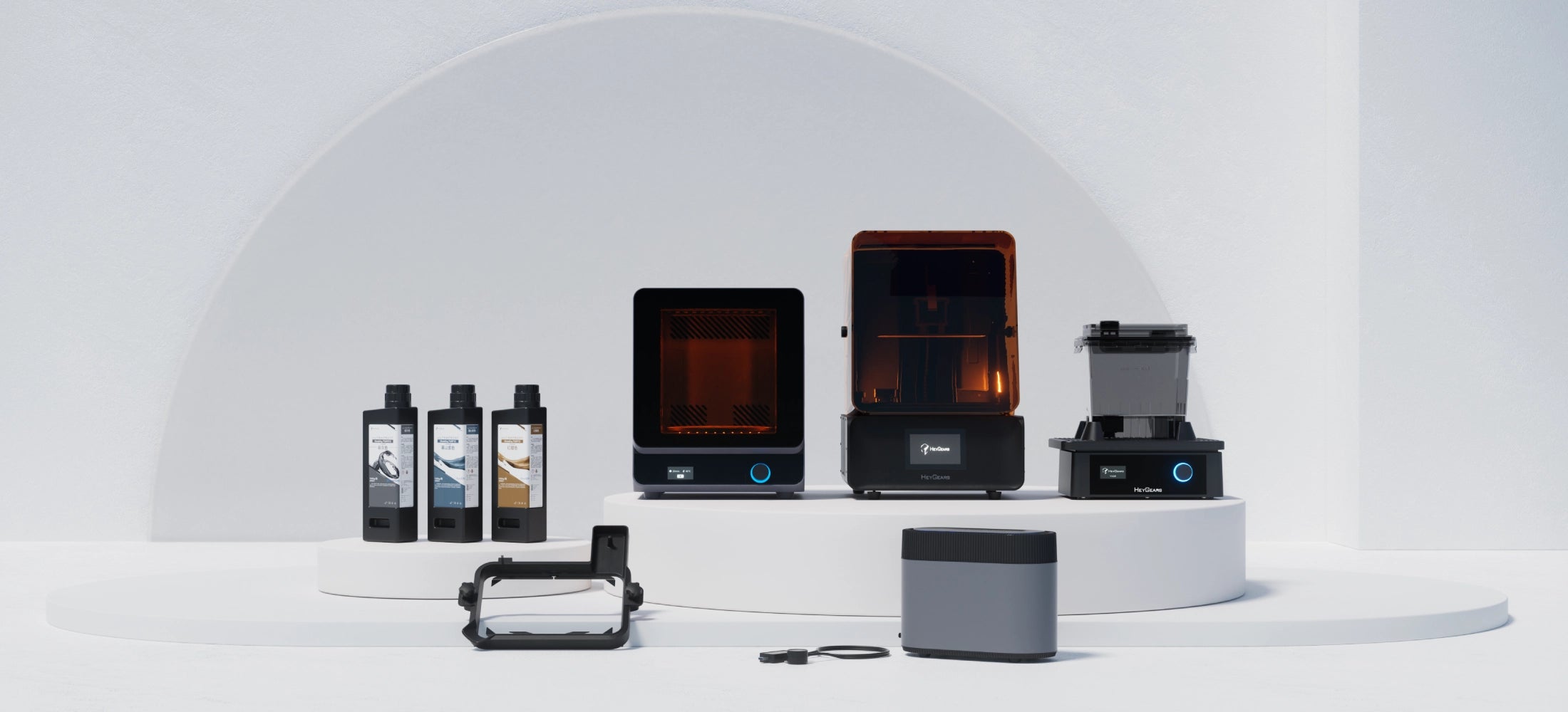 HeyGears 3D Printer Product Ecosystem - Complete Hardware and Resin Solutions