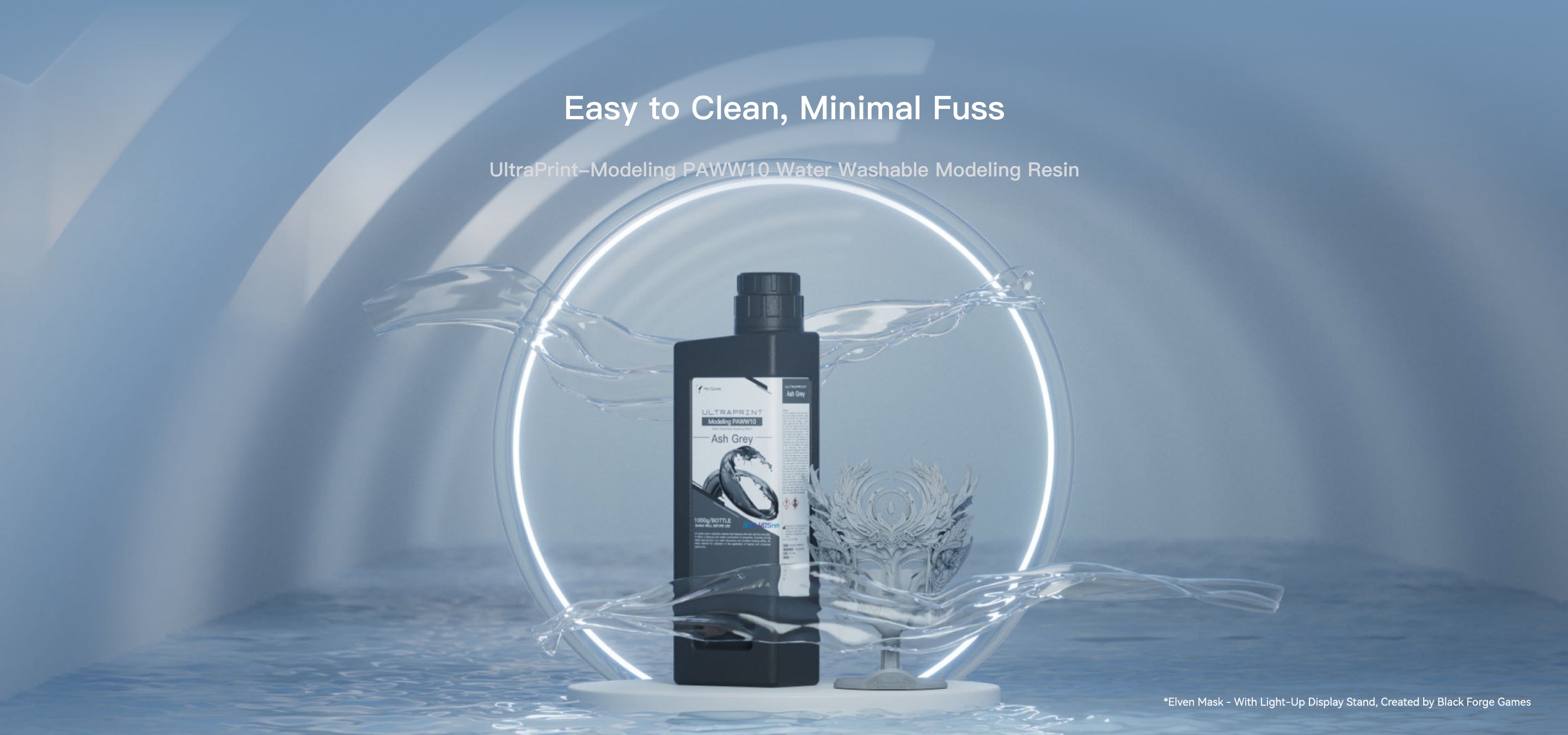HeyGears PAWW10 Water Washable 3D Resin - Easy Cleaning, Low Maintenance Modeling Material