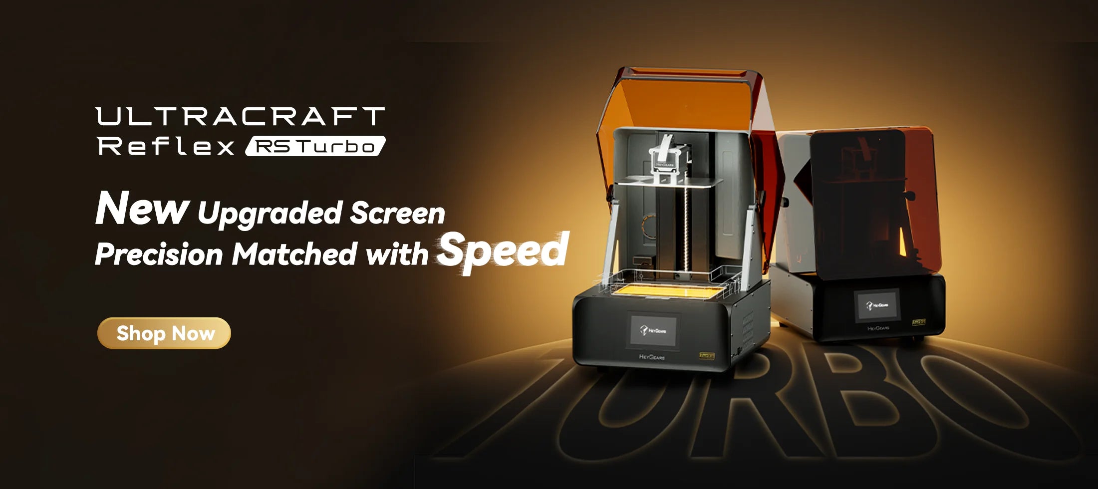 HeyGears Reflex RS Turbo resin 3D printer with new upgraded screen, precision matched with speed.