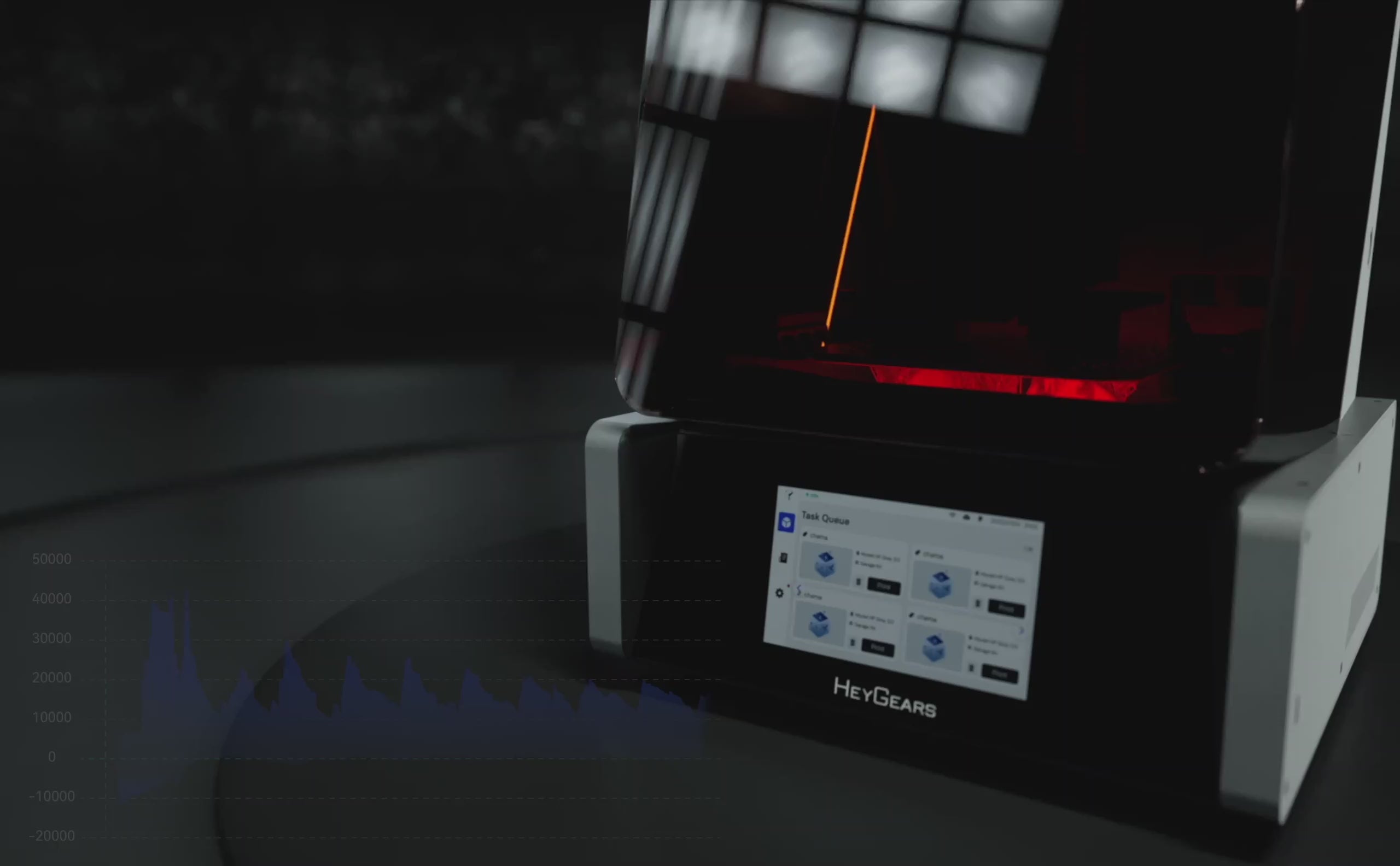 Load video: <p>The Reflex automatically applies the optimal peeling parameters to each printed layer to improve printing efficiency and results by detecting characteristics of the sliced layer and calculating the results of using different peeling forces.</p>