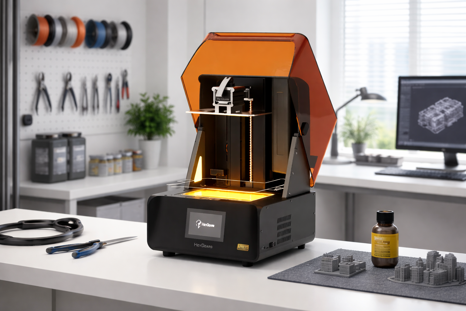 Reflex RS Turbo 3D printer in a clean modern lab workspace