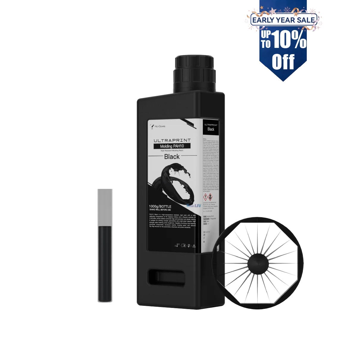 UltraPrint-Molding PAH10 (Black) High-Temp & Rigid Resin