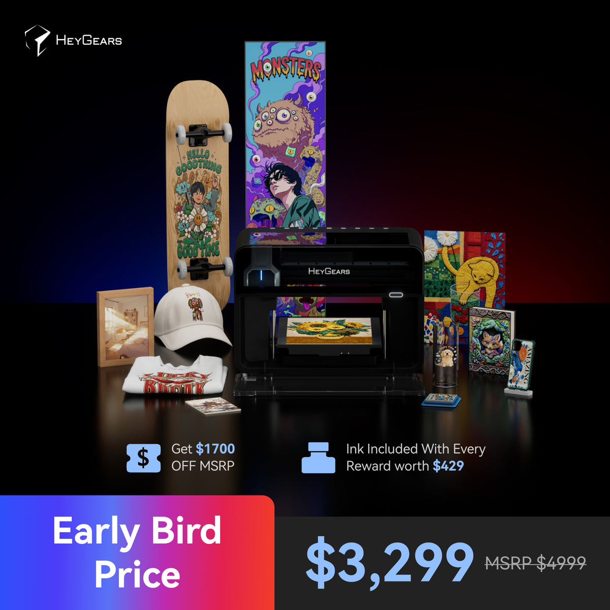 HeyGears G1X - The Desktop UV Printer for Best-in-Class Print Quality