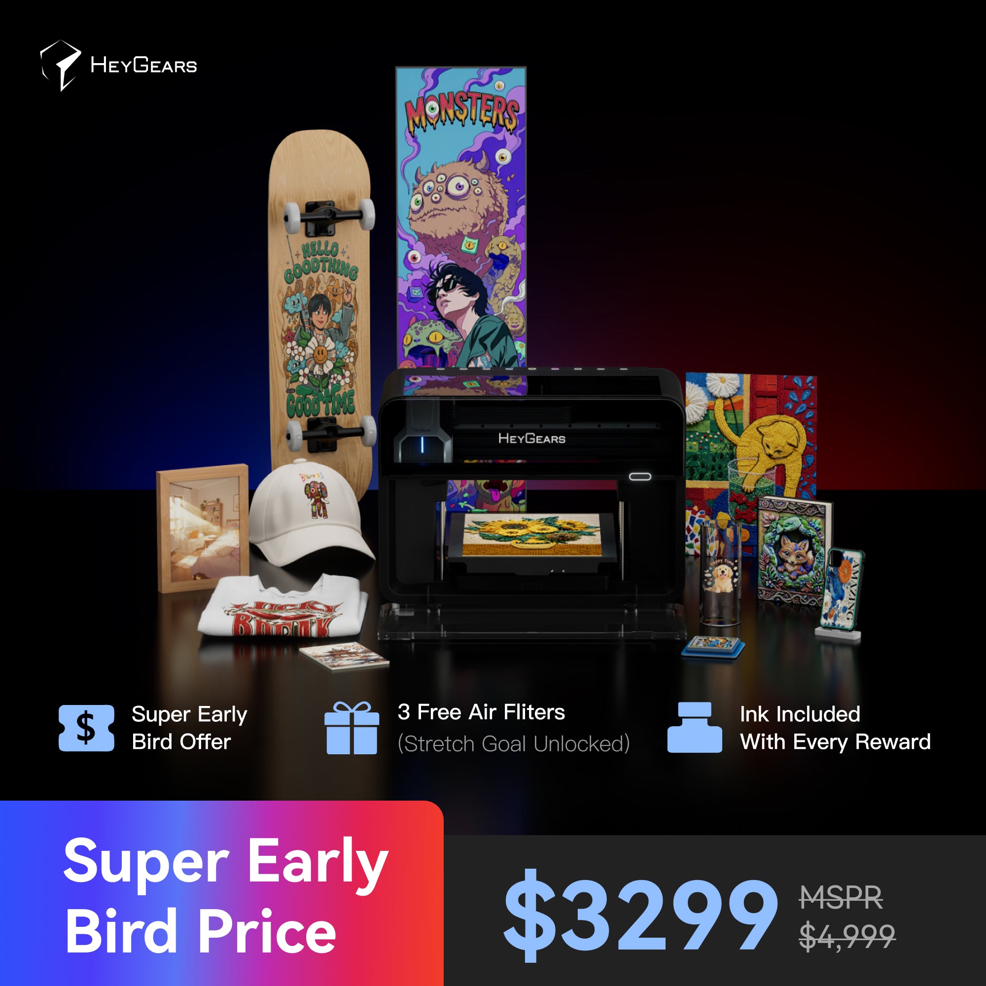 HeyGears G1X - The Desktop UV Printer for Best-in-Class Print Quality