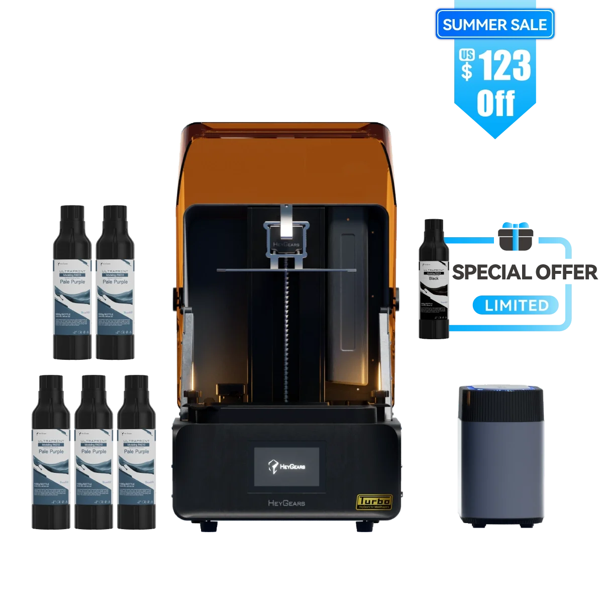 Reflex RS Turbo 3D Printer - HeyGears – HeyGears Resin 3D Printer ...
