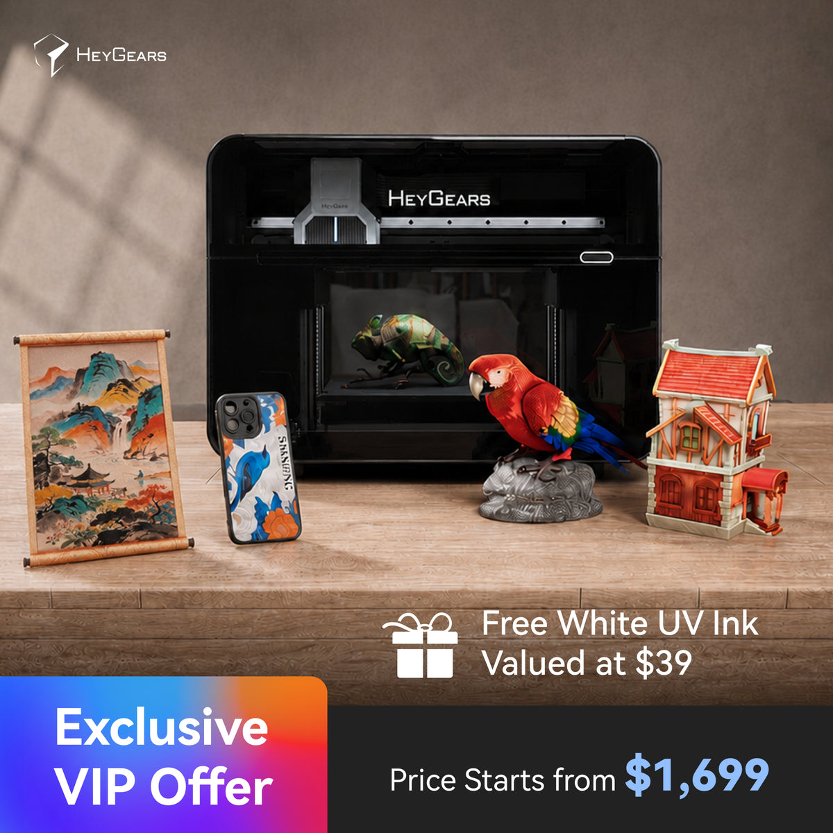 HeyGears G1 Series - The World's 1st Desktop Full-Color 3D & UV Printer Deposit Reservation