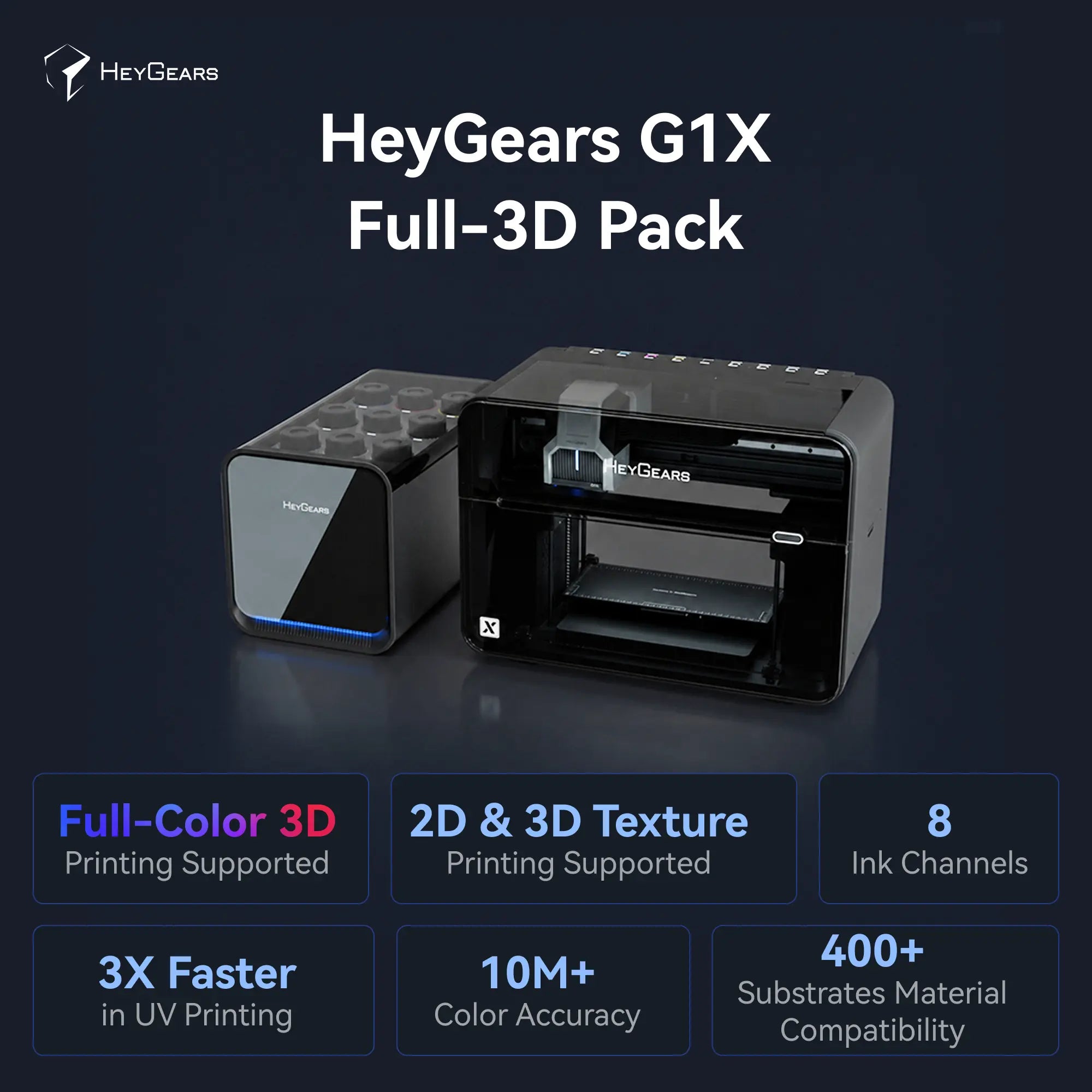 HeyGears G1 Series - The World's 1st Desktop Full-Color 3D & UV Printer Deposit Reservation