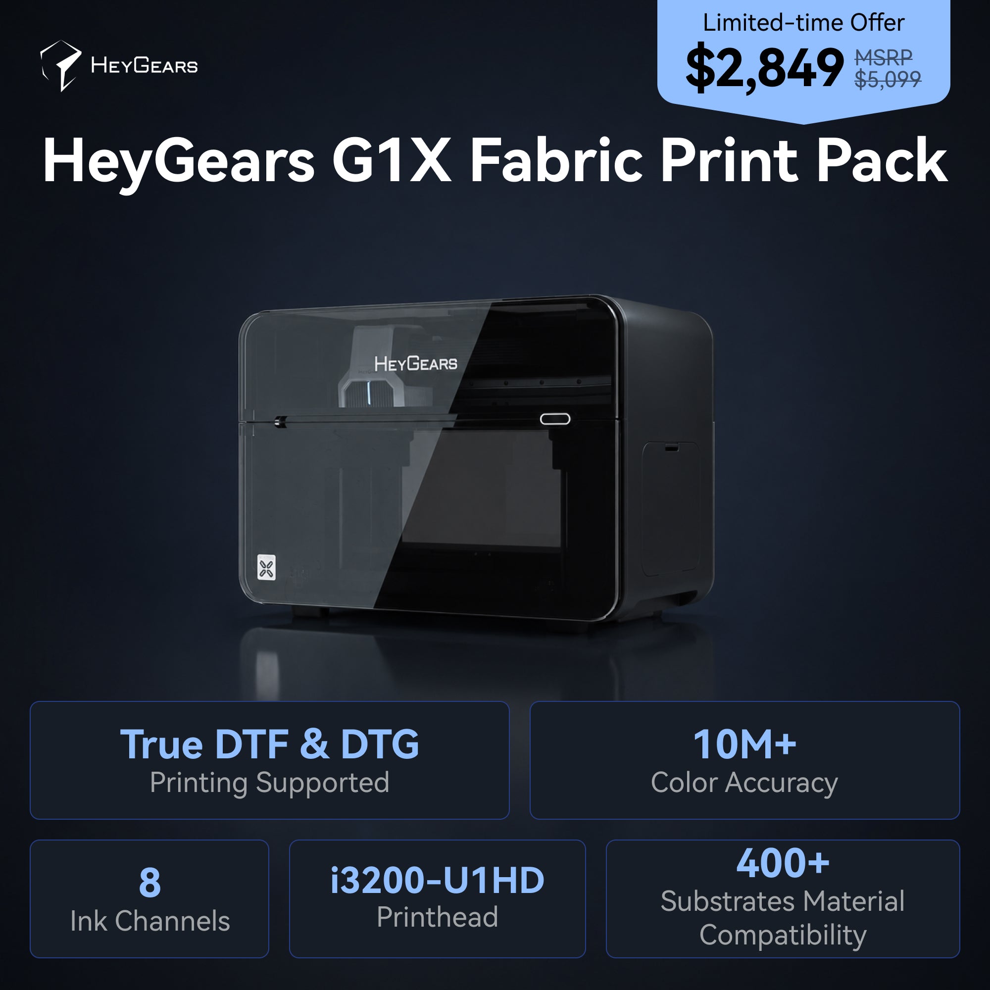 HeyGears G1X - The World's 1st Desktop Full-Color 3D & UV Printer