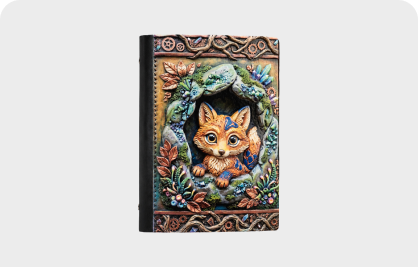 Textured Leather Book Cover
