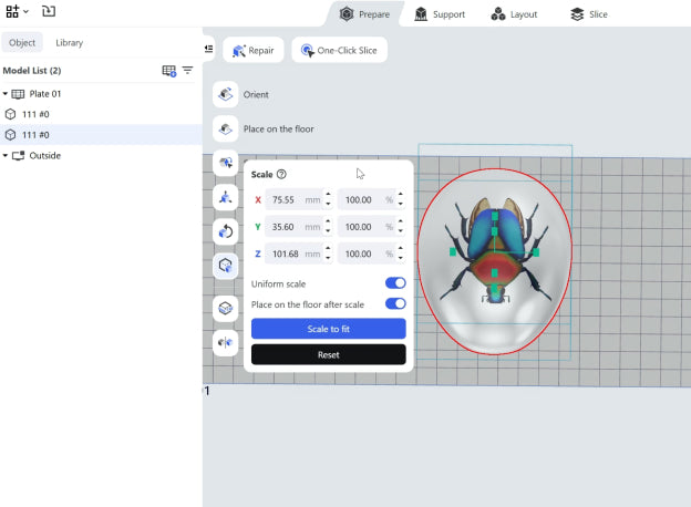 03.Easy, Reliable Slicing for Every MakerBlueprint Studio is HeyGears’ slicing software, compatible with the G1 Series for full-color 3D printing, 3D textures, and 2D UV printing. Simply import your file, prepare and slice it, then start printing with one click.