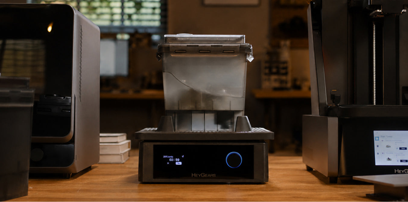 HeyGears 3D printed model washing process