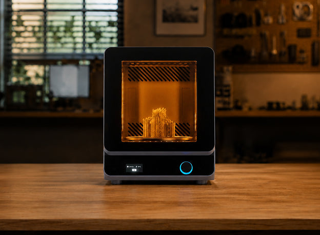 HeyGears 3D printed resin model curing process
