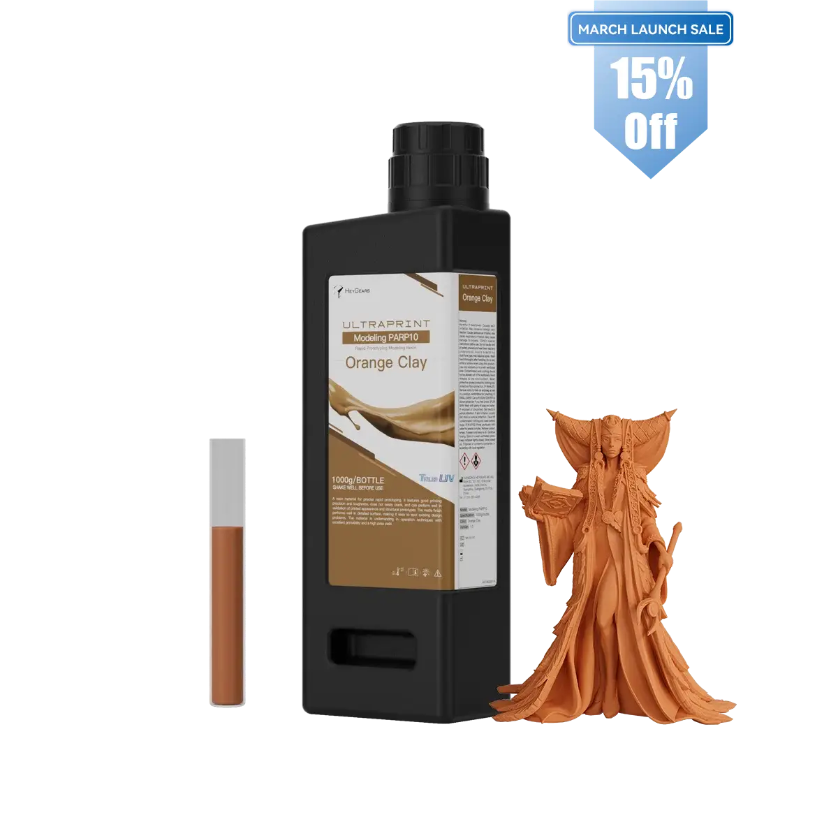 UltraPrint-Modeling PARP10 Rapid Prototyping Modeling Resin (Orange Clay)