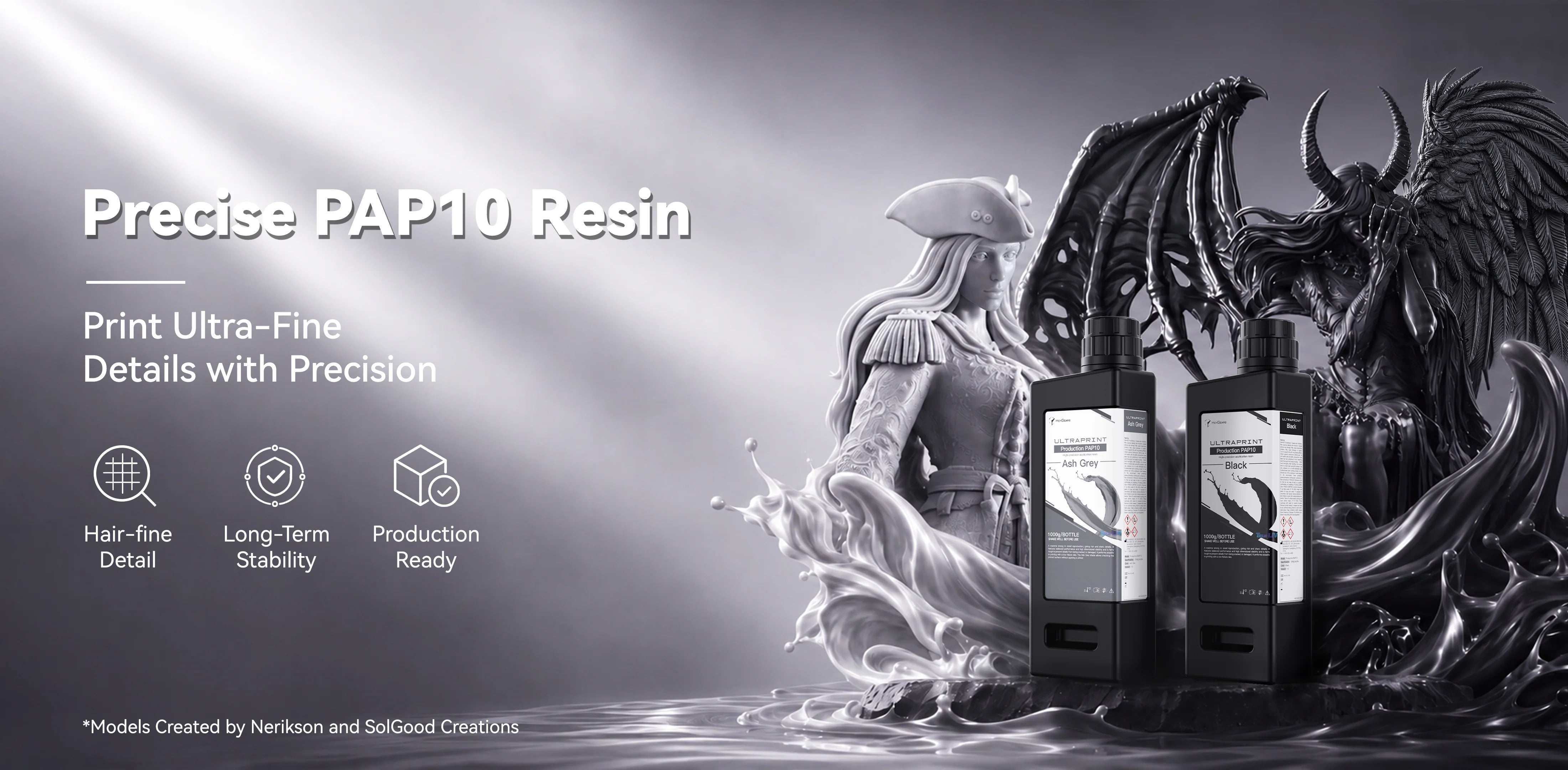 HeyGears PAP10 resin best for miniatures