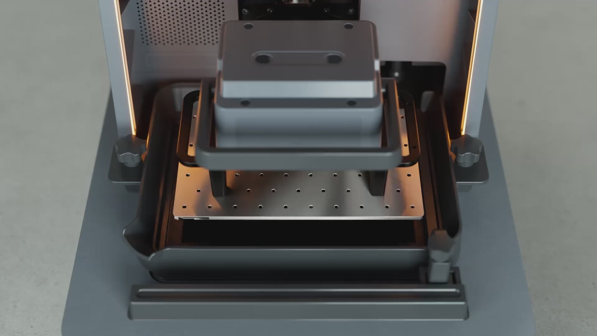 Video laden: &lt;p&gt;A floating build platform system with a deviation of 0.15° eliminates gaps of up to 240 µm for automatic leveling.&lt;/p&gt;