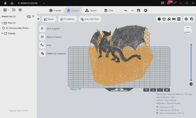 Load video: <p>In the <strong>Slice </strong>step, click <strong>"Print Process Editor"</strong> to view available print parameters and adjust settings based on your material and application needs.</p>